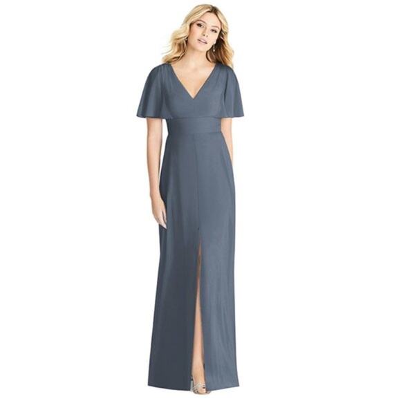 NEW Social Bridesmaid 8188 Silverstone Formal Split Sleeve Dress - Picture 1 of 7